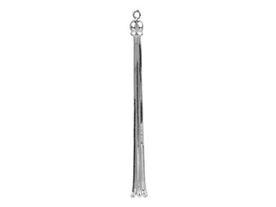 Sterling Silver Tassel Diamond Cut Snake 55mm - Standard Image - 1