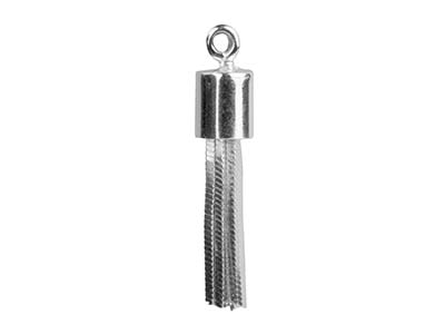 Sterling Silver Tassel Diamond Cut Snake 18mm