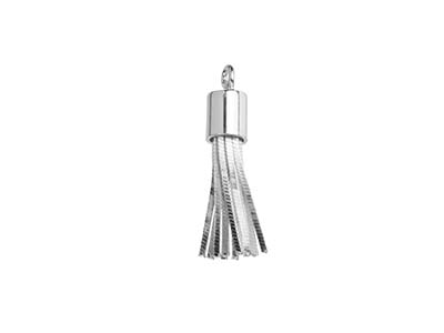 Sterling Silver Tassel Diamond Cut Snake 18mm - Standard Image - 2