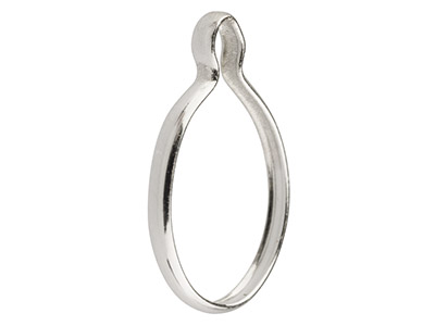 Sterling Silver Oval Wraptite 8x6mm 1 Loop Pack of 5 - Standard Image - 1