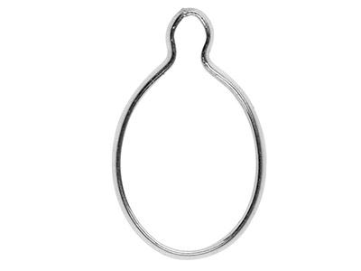 Sterling Silver Oval Wraptite 8x6mm 1 Loop Pack of 5 - Standard Image - 2