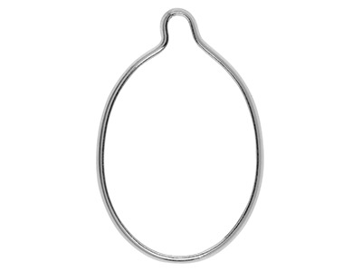 Sterling Silver Oval Wraptite      14x10mm 1 Loop Pack of 5 - Standard Image - 2