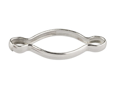 Sterling Silver Oval Wraptite 8x6mm 2 Loops Pack of 5