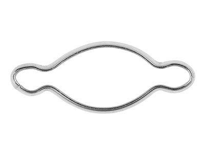 Sterling Silver Oval Wraptite 8x6mm 2 Loops Pack of 5 - Standard Image - 2