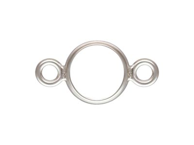 Sterling Silver Bezel Setting      Connector, 4mm - Standard Image - 1