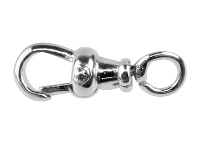 Sterling Silver Albert Swivel 15mm Open Ring