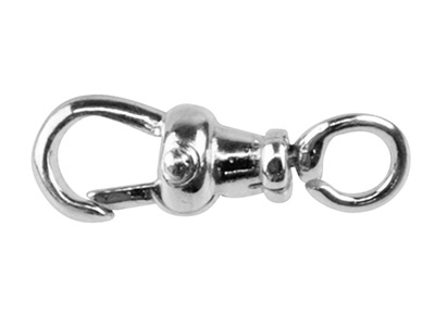 Sterling Silver Albert Swivel 19mm Open Ring