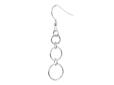 Sterling Silver 1mm X 10mm         Outside Diameter Pack of 10        Diamond Cut Closed Decorative      Jump Ring - Standard Image - 3