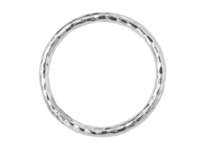 Sterling Silver 1mm X 12mm         Outside Diameter Pack of 10        Diamond Cut Closed Decorative      Jump Ring - Standard Image - 2