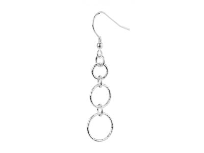 Sterling Silver 1mm X 12mm         Outside Diameter Pack of 10        Diamond Cut Closed Decorative      Jump Ring - Standard Image - 3
