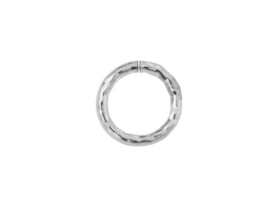 Sterling Silver 1mm X 7mm          Outside Diameter Pack of 10        Diamond Cut Open Decorative        Jump Ring - Standard Image - 2