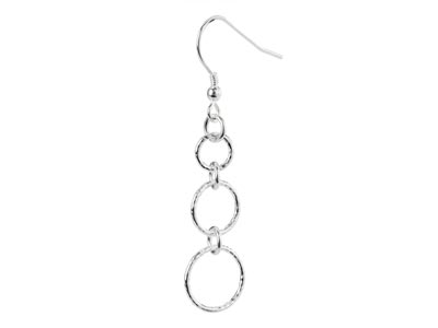 Sterling Silver 1mm X 7mm          Outside Diameter Pack of 10        Diamond Cut Open Decorative        Jump Ring - Standard Image - 3