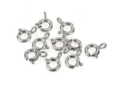 Sterling Silver Bolt Rings Closed 6mm Pack of 10 - Standard Image - 2
