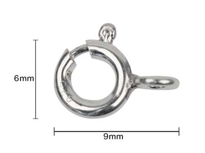 Sterling Silver Bolt Rings Closed 6mm Pack of 10 - Standard Image - 3