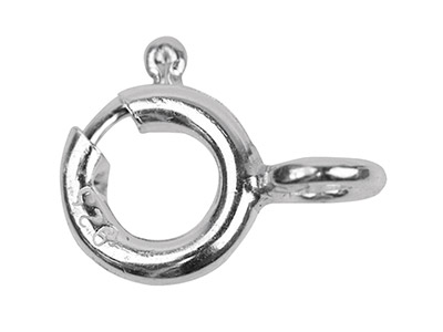 Sterling Silver Bolt Rings Closed  8mm Pack of 10 - Standard Image - 1