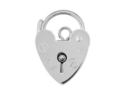 Sterling Silver Padlock Plain 13mm - Standard Image - 1