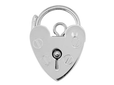 Sterling Silver Padlock Plain 15mm