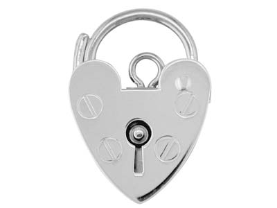 Sterling Silver Padlock Plain 18mm