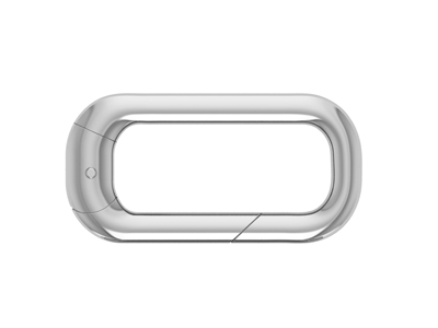 Sterling Silver Rectangular Clasp  8x15mm - Standard Image - 2