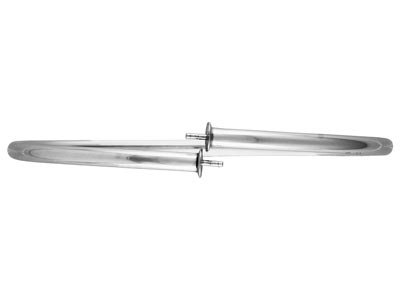 Sterling Silver Open Bangle With   4mm Cups And Pegs 7