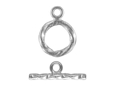 Sterling Silver Twisted Ring And Bar Set