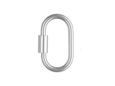 Sterling Silver Carabiner Connector 21mm X 12.5mm