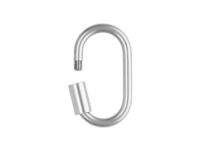 Sterling Silver Carabiner Connector 21mm X 12.5mm - Standard Image - 2