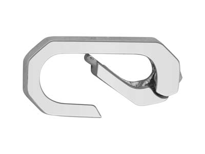 Sterling Silver Oval Spring Gate   Clasp 6x12mm - Standard Image - 2