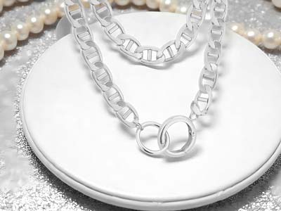 Sterling Silver Round Spring Gate  Clasp With Ring 10mm, Light Weight - Standard Image - 3