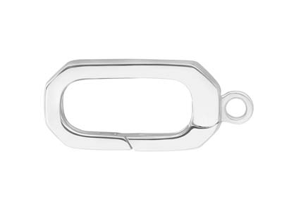 Sterling Silver Oval Spring Gate   Clasp With Ring 6x9mm