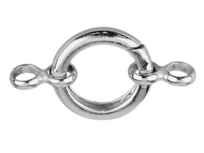 Sterling Silver Round Continous    Ring Clasp, 18mm - Standard Image - 1