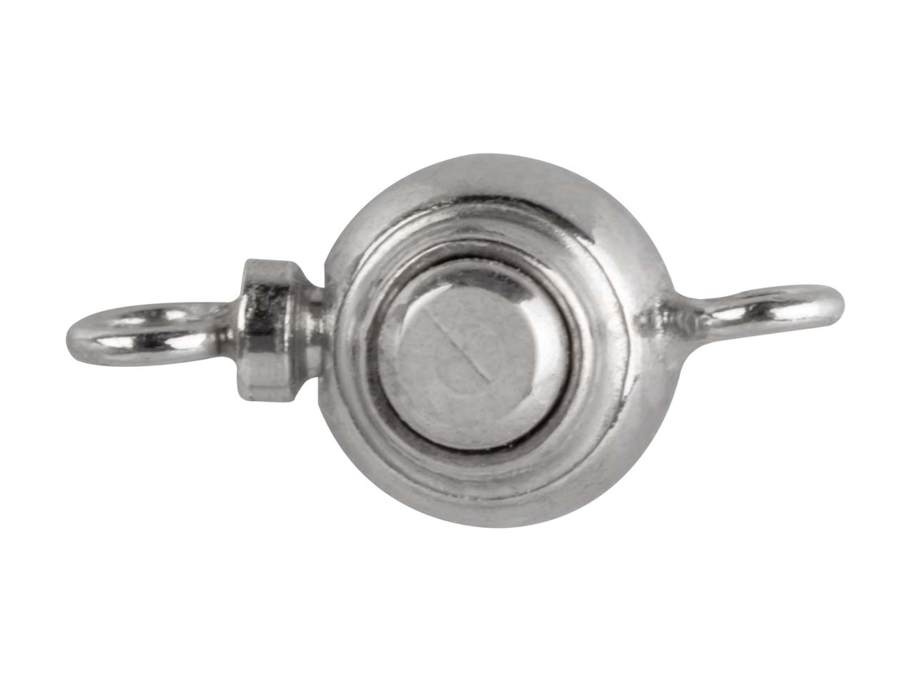 Sterling Silver Push Button Round Clasp 9mm
