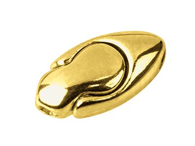 Gold Plated Sterling Silver        Magnetic Clasp Oval 10x5mm