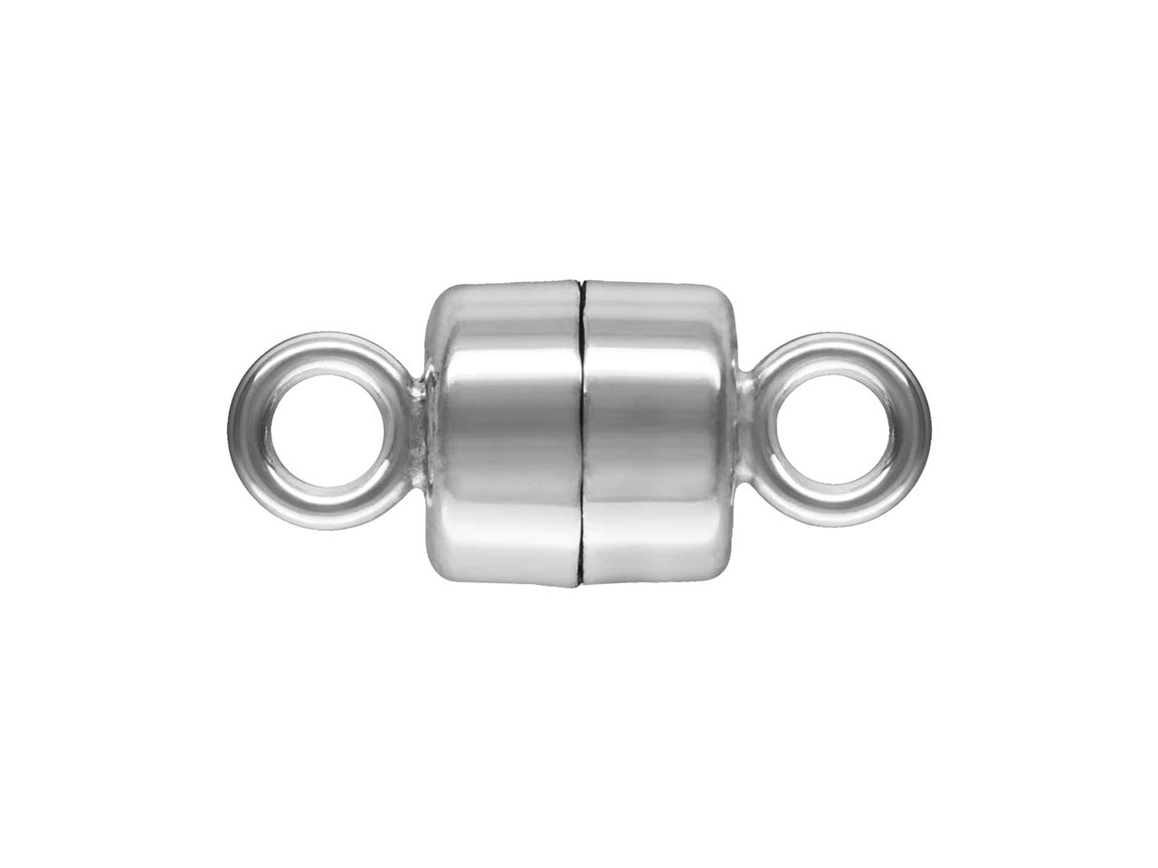 Sterling Silver Magnetic Clasp Round 4.5mm cooksongold