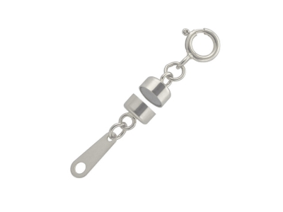 Sterling Silver Magnetic Clasp     Small With Bolt Ring 4mm - Standard Image - 2