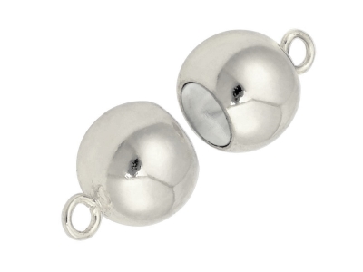 Sterling Silver Magnetic Peanut    Clasp 4mm - Standard Image - 2