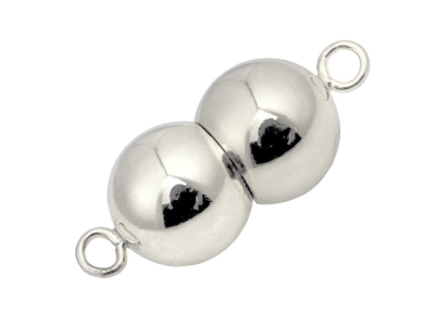 Sterling Silver Magnetic Peanut    Clasp 8mm