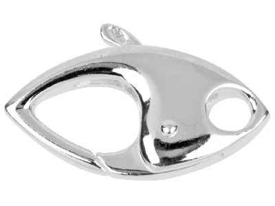 Sterling Silver Navette Trigger    Clasp 26mm