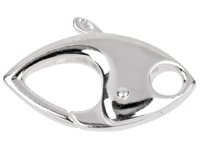 Sterling Silver Navette Trigger    Clasp 26mm - Standard Image - 1