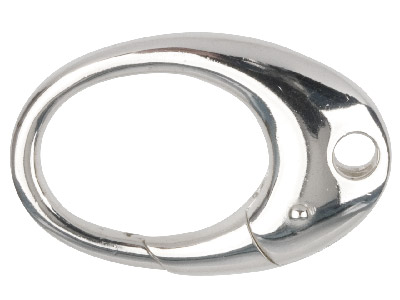 Sterling Silver Jumbo Oval Lobster Clasp 40x25mm - Standard Image - 1