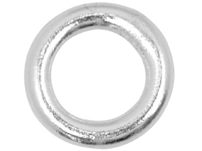 Sterling Silver 5mm Closed,        Pack of 10, Jump Rings, 5mm        Diameter X 1.0mm Round Wire - Standard Image - 1