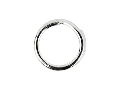 Sterling Silver Split Ring 8mm,    Pack of 10 - Standard Image - 2