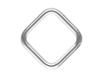Sterling Silver Square Closed Rings 6mm Pack of 10