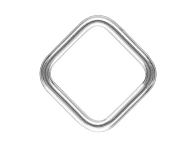 Sterling Silver Square Connector   Charms 6mm Pack of 10