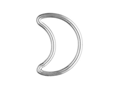 Sterling Silver Crescent Moon      Closed Rings 11x8mm Pack of 10