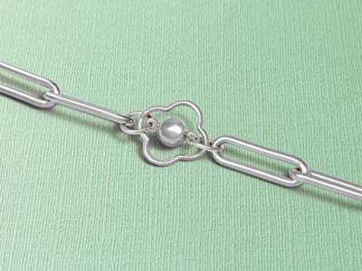 Sterling Silver Clover Connector   Charms 10mm Pack of 5 - Standard Image - 3