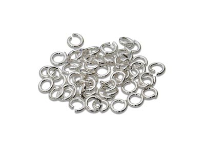 Sterling Silver Open Jump Ring     Heavy 3mm Pack of 50 - Standard Image - 1
