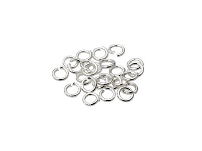 Sterling Silver Open Jump Ring     Heavy 3mm Pack of 25 - Standard Image - 1