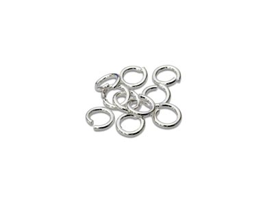 Sterling Silver Open Jump Ring     Heavy 4mm Pack of 10 - Standard Image - 1