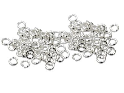 Sterling Silver Open Jump Ring     Heavy 4mm Pack of 100